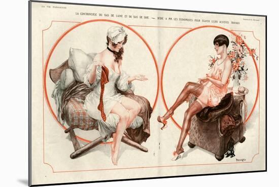 1920s France La Vie Parisienne Magazine Plate-null-Mounted Giclee Print