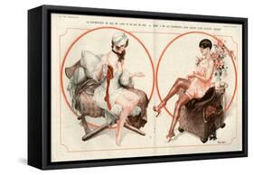 1920s France La Vie Parisienne Magazine Plate-null-Framed Stretched Canvas