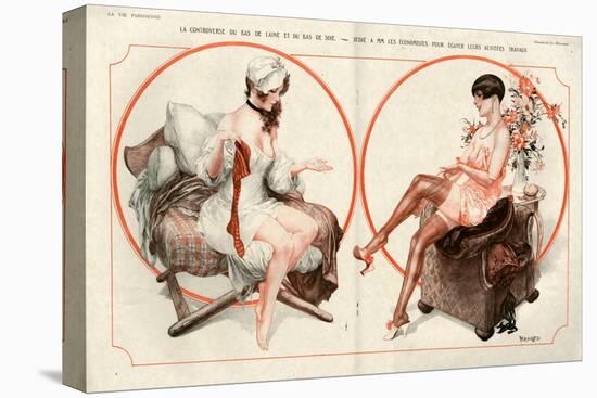 1920s France La Vie Parisienne Magazine Plate-null-Stretched Canvas