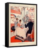 1920s France La Vie Parisienne Magazine Plate-null-Framed Stretched Canvas