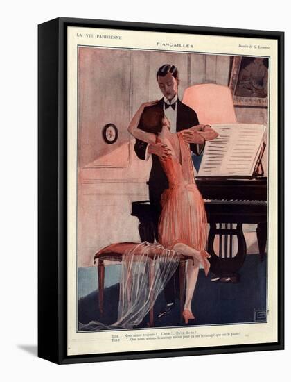 1920s France La Vie Parisienne Magazine Plate-null-Framed Stretched Canvas