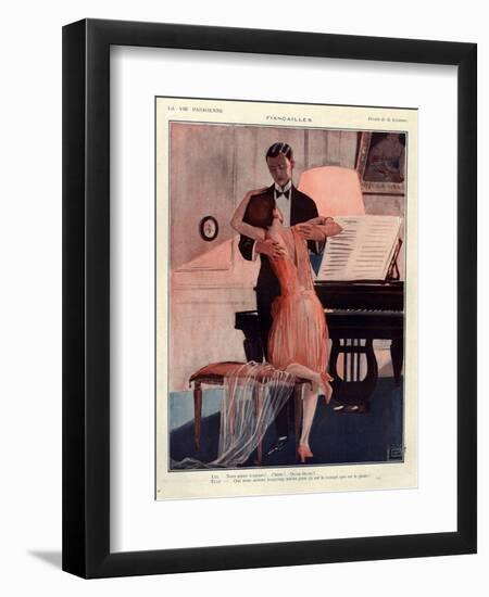 1920s France La Vie Parisienne Magazine Plate-null-Framed Premium Giclee Print