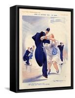 1920s France La Vie Parisienne Magazine Plate-null-Framed Stretched Canvas