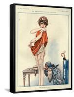 1920s France La Vie Parisienne Magazine Plate-null-Framed Stretched Canvas