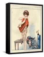 1920s France La Vie Parisienne Magazine Plate-null-Framed Stretched Canvas