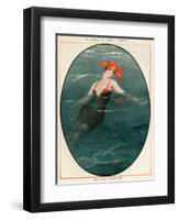 1920s France La Vie Parisienne Magazine Plate-null-Framed Premium Giclee Print