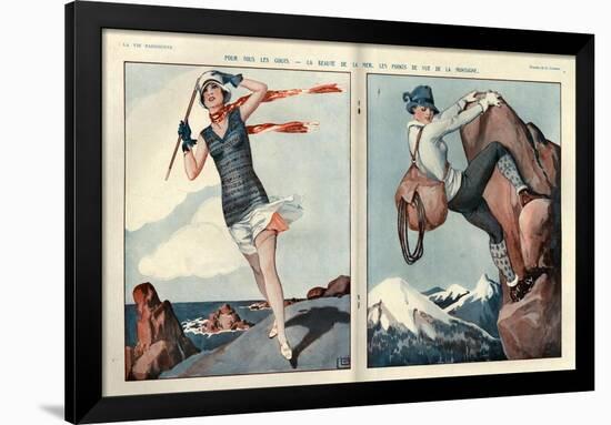 1920s France La Vie Parisienne Magazine Plate-null-Framed Giclee Print