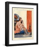 1920s France La Vie Parisienne Magazine Plate-null-Framed Premium Giclee Print