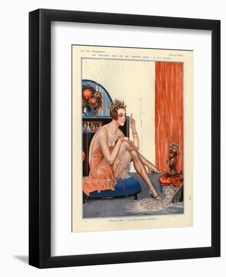 1920s France La Vie Parisienne Magazine Plate-null-Framed Premium Giclee Print