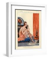 1920s France La Vie Parisienne Magazine Plate-null-Framed Premium Giclee Print