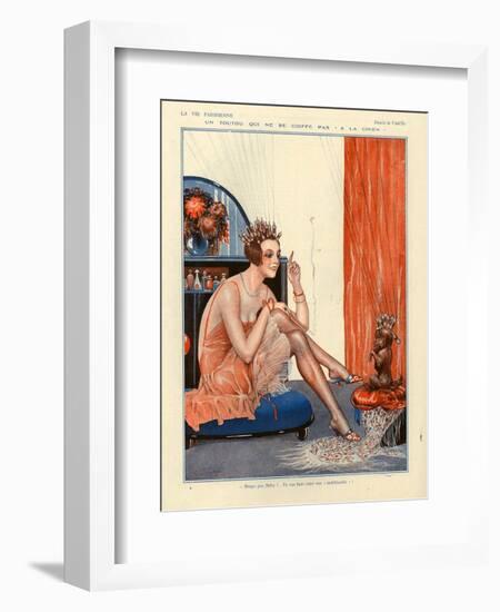 1920s France La Vie Parisienne Magazine Plate-null-Framed Premium Giclee Print