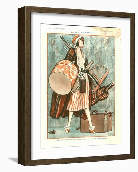 1920s France La Vie Parisienne Magazine Plate-null-Framed Giclee Print