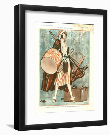 1920s France La Vie Parisienne Magazine Plate-null-Framed Giclee Print