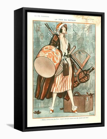 1920s France La Vie Parisienne Magazine Plate-null-Framed Stretched Canvas