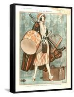 1920s France La Vie Parisienne Magazine Plate-null-Framed Stretched Canvas