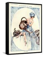 1920s France La Vie Parisienne Magazine Plate-null-Framed Stretched Canvas