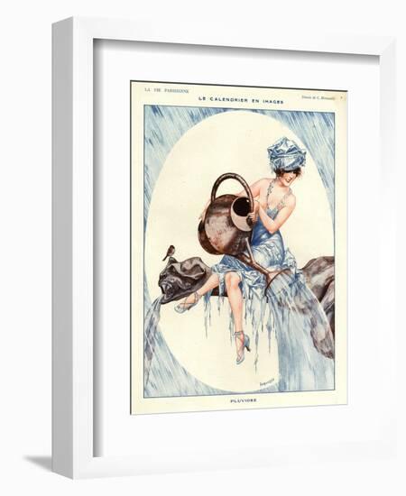 1920s France La Vie Parisienne Magazine Plate-null-Framed Giclee Print