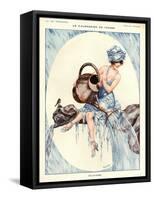 1920s France La Vie Parisienne Magazine Plate-null-Framed Stretched Canvas