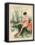 1920s France La Vie Parisienne Magazine Plate-null-Framed Stretched Canvas