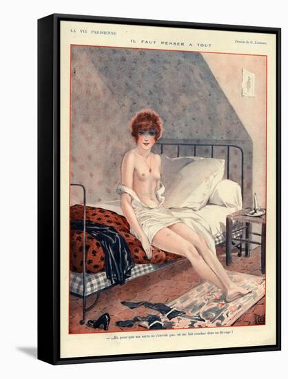 1920s France La Vie Parisienne Magazine Plate-null-Framed Stretched Canvas