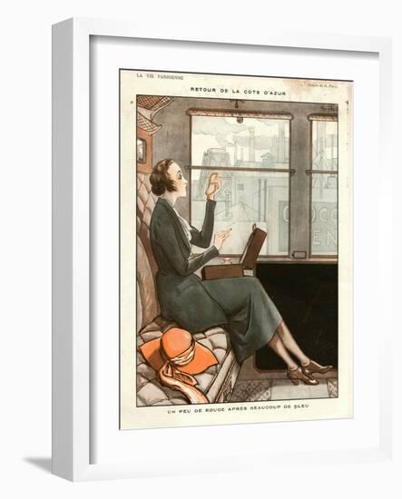 1920s France La Vie Parisienne Magazine Plate-null-Framed Giclee Print