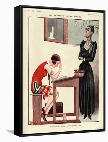 1920s France La Vie Parisienne Magazine Plate-null-Framed Stretched Canvas