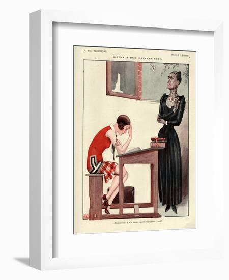 1920s France La Vie Parisienne Magazine Plate-null-Framed Giclee Print