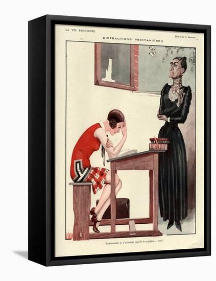 1920s France La Vie Parisienne Magazine Plate-null-Framed Stretched Canvas