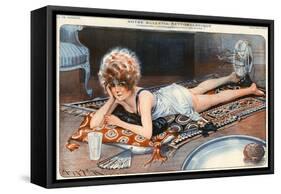 1920s France La Vie Parisienne Magazine Plate-null-Framed Stretched Canvas