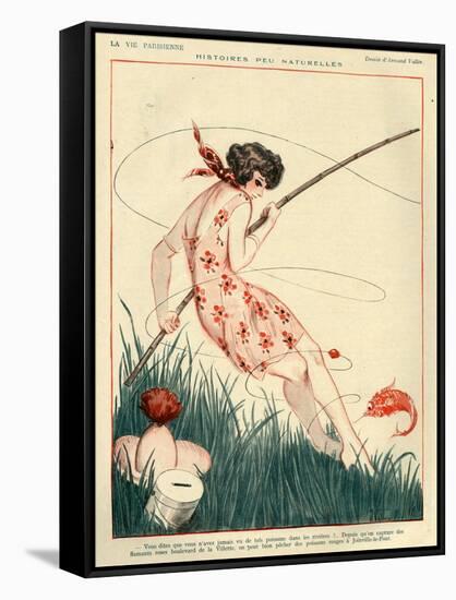 1920s France La Vie Parisienne Magazine Plate-null-Framed Stretched Canvas