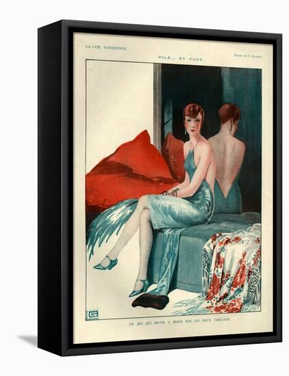 1920s France La Vie Parisienne Magazine Plate-null-Framed Stretched Canvas