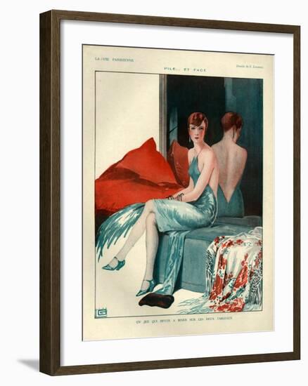 1920s France La Vie Parisienne Magazine Plate-null-Framed Giclee Print