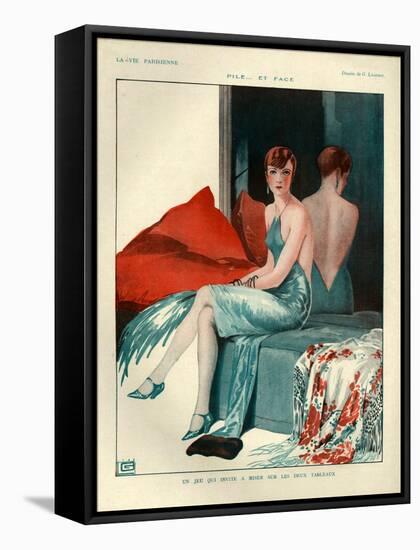 1920s France La Vie Parisienne Magazine Plate-null-Framed Stretched Canvas