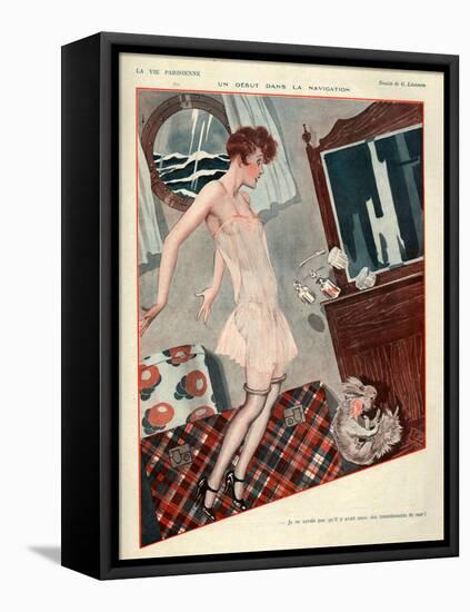 1920s France La Vie Parisienne Magazine Plate-null-Framed Stretched Canvas