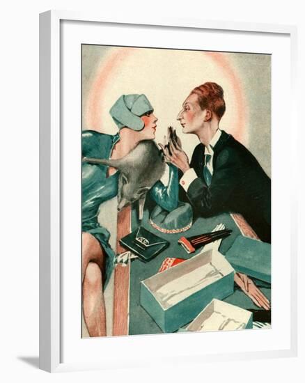 1920s France La Vie Parisienne Magazine Plate-null-Framed Giclee Print