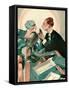 1920s France La Vie Parisienne Magazine Plate-null-Framed Stretched Canvas