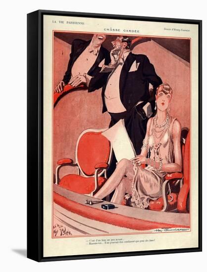 1920s France La Vie Parisienne Magazine Plate-null-Framed Stretched Canvas