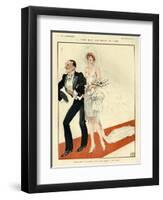 1920s France La Vie Parisienne Magazine Plate-null-Framed Giclee Print