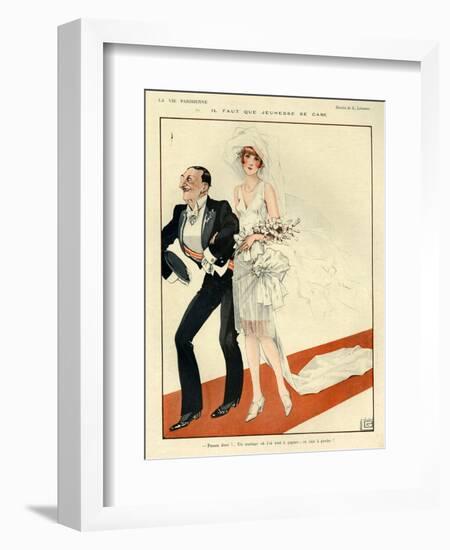 1920s France La Vie Parisienne Magazine Plate-null-Framed Giclee Print