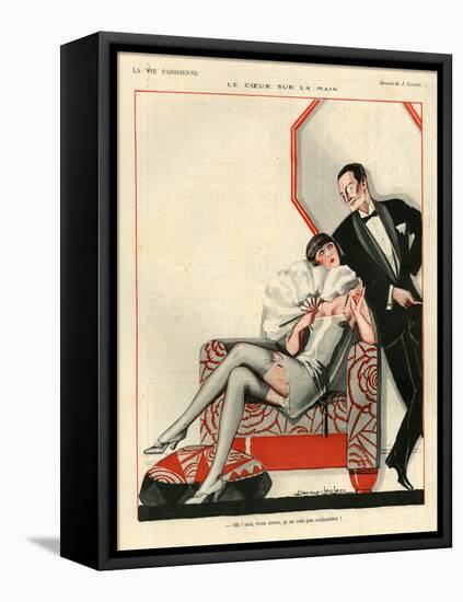 1920s France La Vie Parisienne Magazine Plate-null-Framed Stretched Canvas