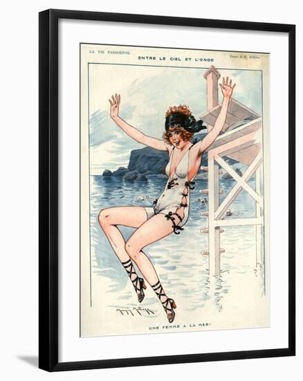 1920s France La Vie Parisienne Magazine Plate-null-Framed Giclee Print