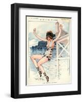 1920s France La Vie Parisienne Magazine Plate-null-Framed Giclee Print