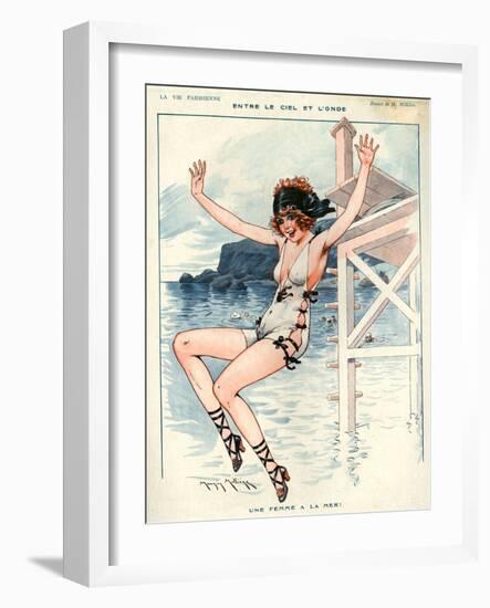 1920s France La Vie Parisienne Magazine Plate-null-Framed Giclee Print