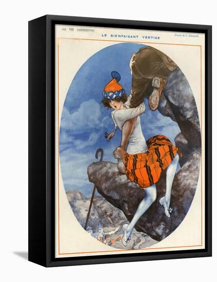 1920s France La Vie Parisienne Magazine Plate-null-Framed Stretched Canvas