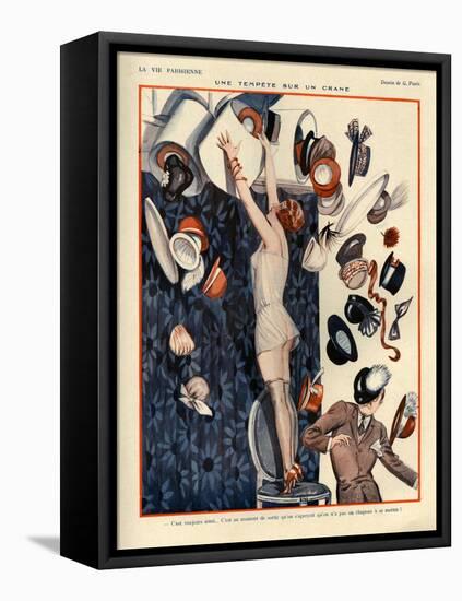 1920s France La Vie Parisienne Magazine Plate-null-Framed Stretched Canvas