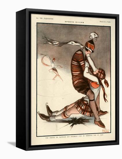 1920s France La Vie Parisienne Magazine Plate-null-Framed Stretched Canvas