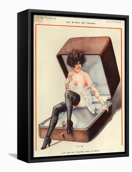 1920s France La Vie Parisienne Magazine Plate-null-Framed Stretched Canvas