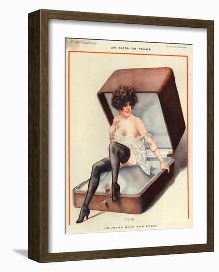 1920s France La Vie Parisienne Magazine Plate-null-Framed Giclee Print