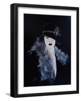 1920s Lady with Feather Boa-Susan Adams-Framed Giclee Print