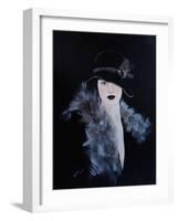 1920s Lady with Feather Boa-Susan Adams-Framed Giclee Print